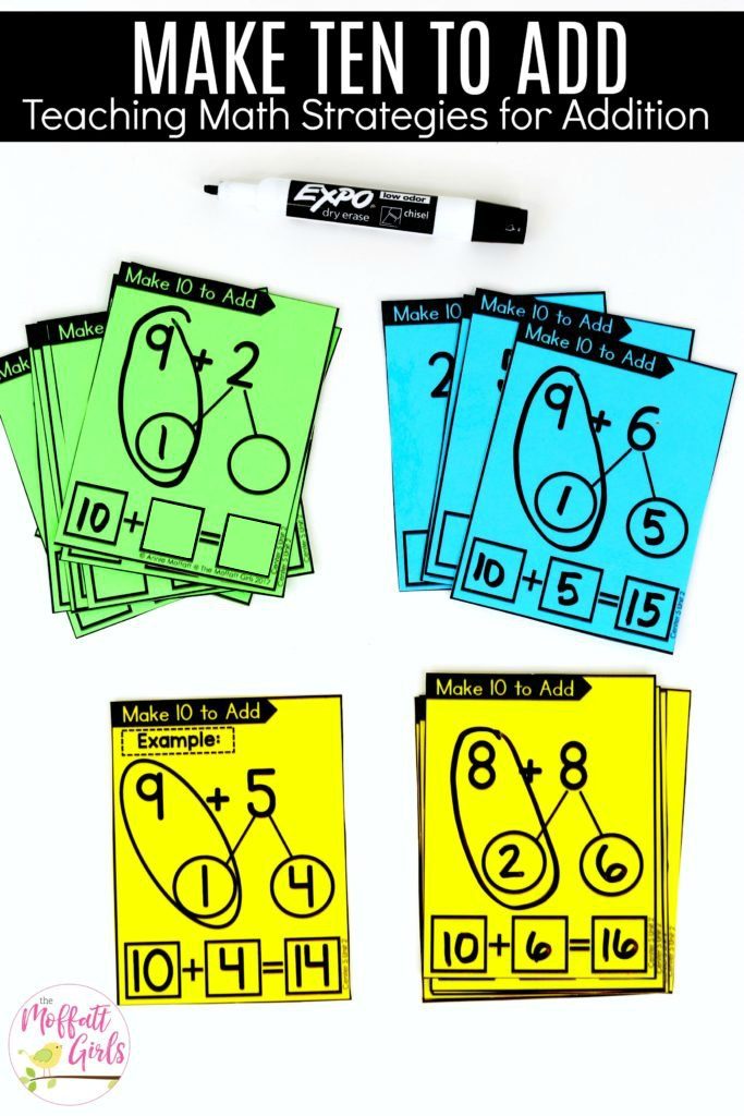 Make 10 and Add: This fun 1st Grade Math activity helps students practice addition in a hands-on way!