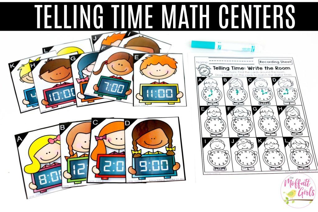 Telling Time Write the Room: This fun Kindergarten Math activity helps students tell time in a hands-on way!