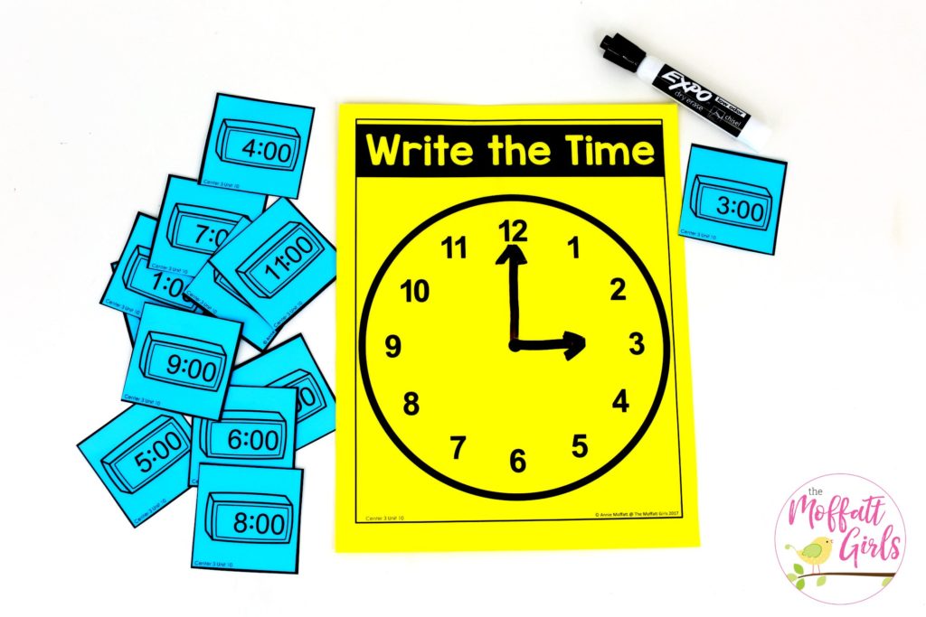 Write the Time- Analog: This fun Kindergarten Math activity helps students tell time in a hands-on way!