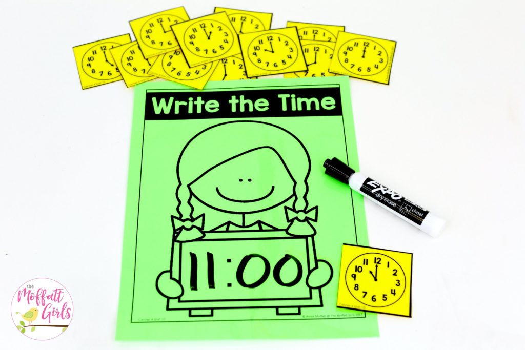 Write the Time- Digital: This fun Kindergarten Math activity helps students tell time in a hands-on way!