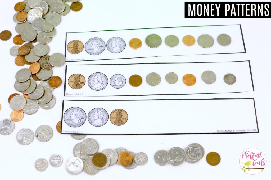 Coin Patterns: This fun Kindergarten Math activity helps students identify and count money in a hands-on way!