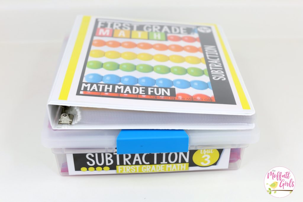 Math Made Fun for 1st Grade! Teach subtraction up to 20 in 1st Grade fun, hands-on ways! Fun math centers and printable games included!