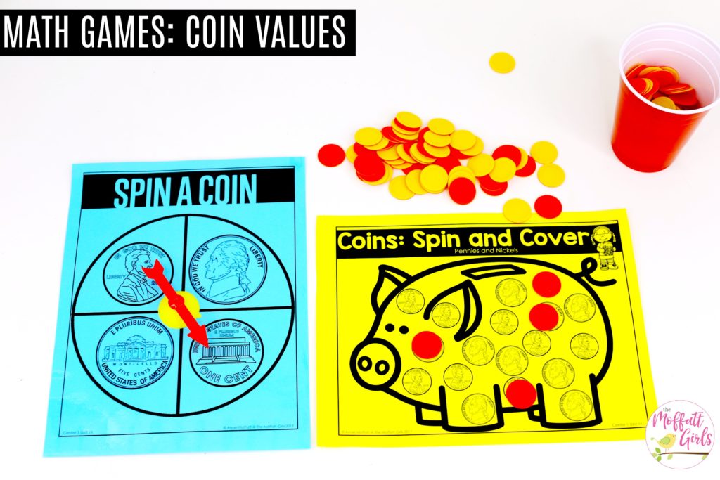 Coin Values: This fun Kindergarten Math activity helps students identify and count money in a hands-on way!