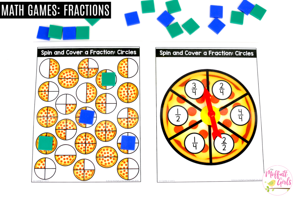 Pizza Fractions: These fun 1st Grade Math activities help students understand basic geometry with the use of shapes and fractions in a hands-on way!