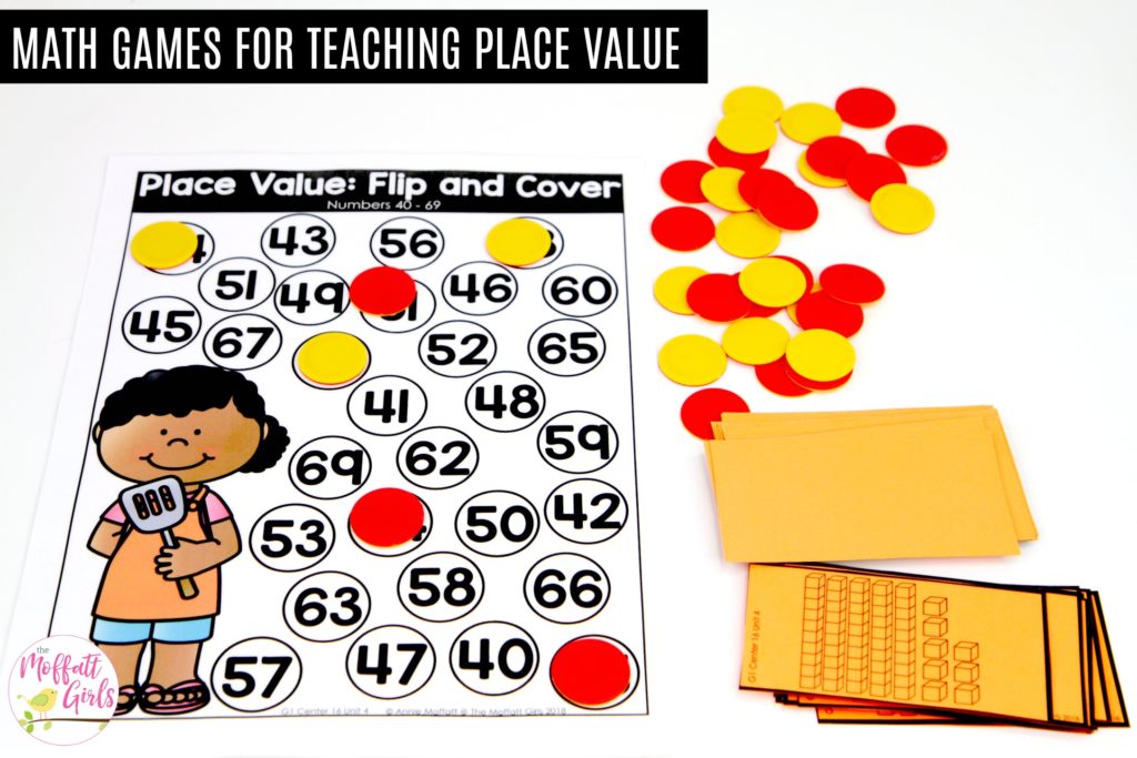 Flip and Cover: This fun 1st Grade Math activity helps students understand place values and the meaning of a number in a hands-on way!