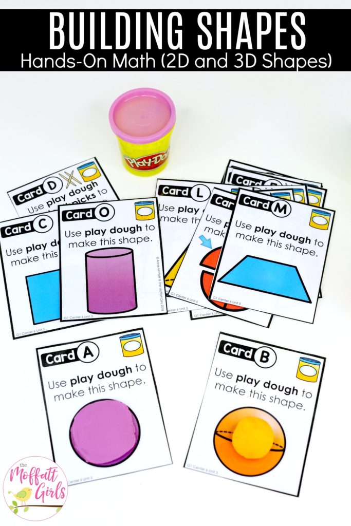 Building 2D and 3D Shapes: These fun 1st Grade Math activities help students understand basic geometry with the use of shapes and fractions in a hands-on way!