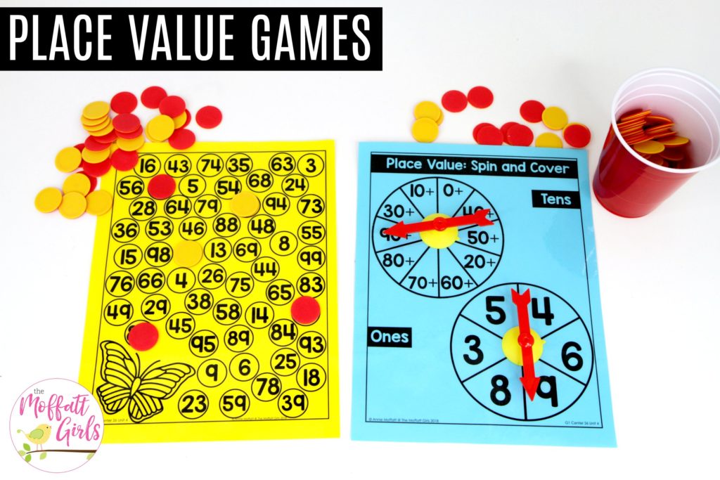 Spin and Cover: This fun 1st Grade Math activity helps students understand place values and the meaning of a number in a hands-on way!