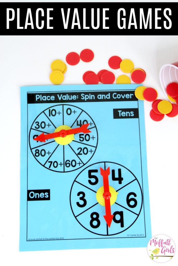 Spin and Cover: This fun 1st Grade Math activity helps students understand place values and the meaning of a number in a hands-on way!