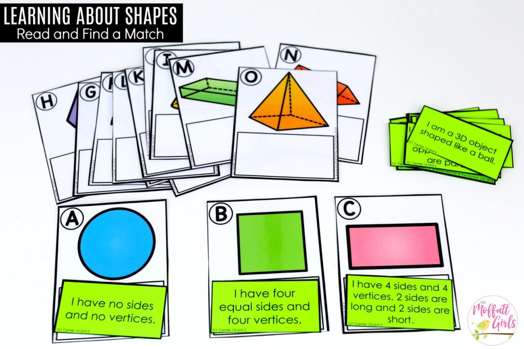 Which Shape Am I?: These fun 1st Grade Math activities help students understand basic geometry with the use of shapes and fractions in a hands-on way!