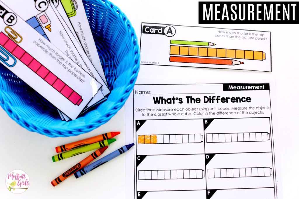 What's the Difference? Comparing Lengths- TONS of fun, hands-on activities to teach first grade students how to measure!