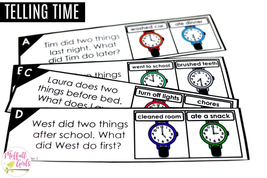 Which Watch?  Teaching time to the half hour in First Grade is be fun and engaging with these hands-on math centers and practice sheets!