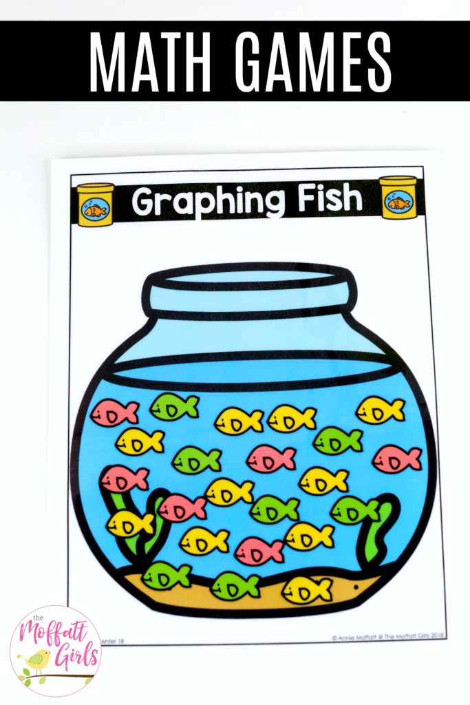 Graphing Fish- Fun math games to teach graphs and simple data analysis in 1st Grade!