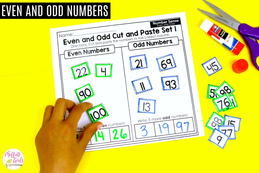 Even and Odd Numbers Worksheet- fun practice for 2nd grade. Identify the even and odd numbers.