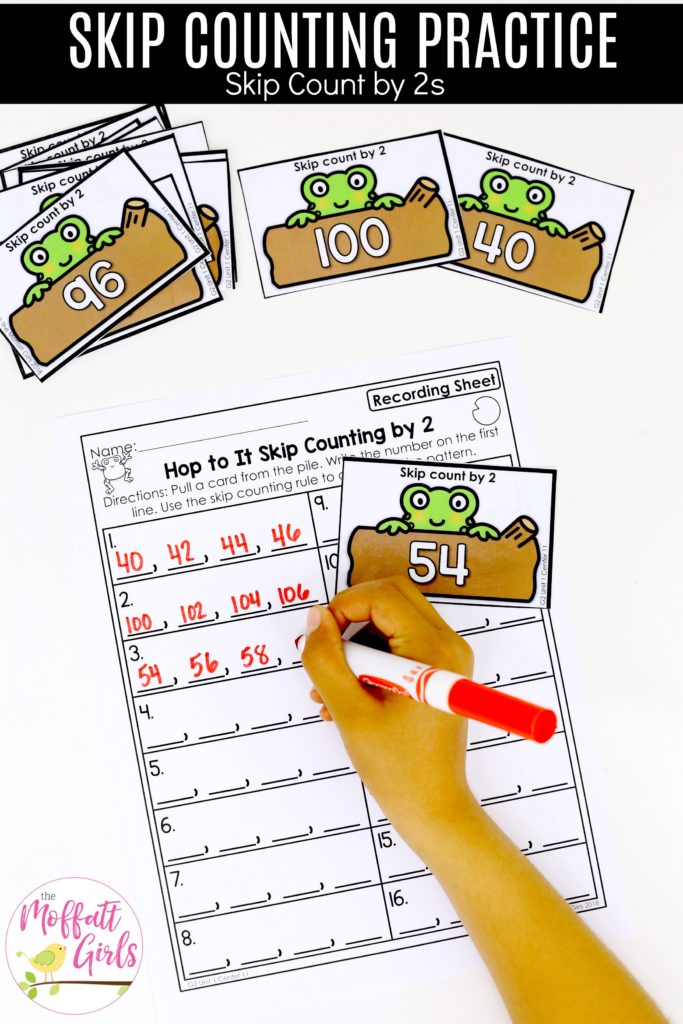 Hop to It- Skip Counting by 2's. Fun math center for 2nd grade to teach number sense up to 1,000.