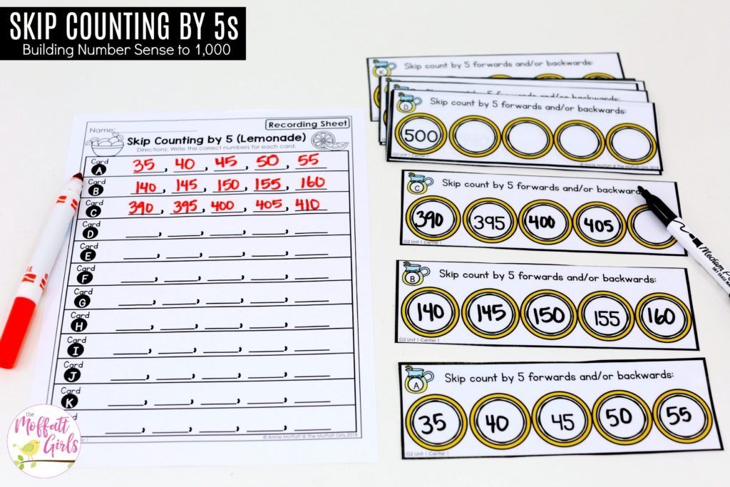 Skip Counting Lemonade- Practicing skip counting by 5s made fun! Laminate and use a dry erase marker for multiple use.