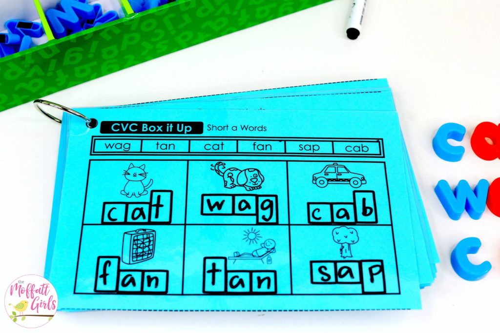 CVC Box it Up- Match the CVC words with the correct pictures. Build spelling skills using the boxes! Perfect for beginning readers!