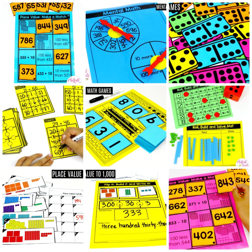 Tons of fun math centers to teach place value in 2nd Grade!