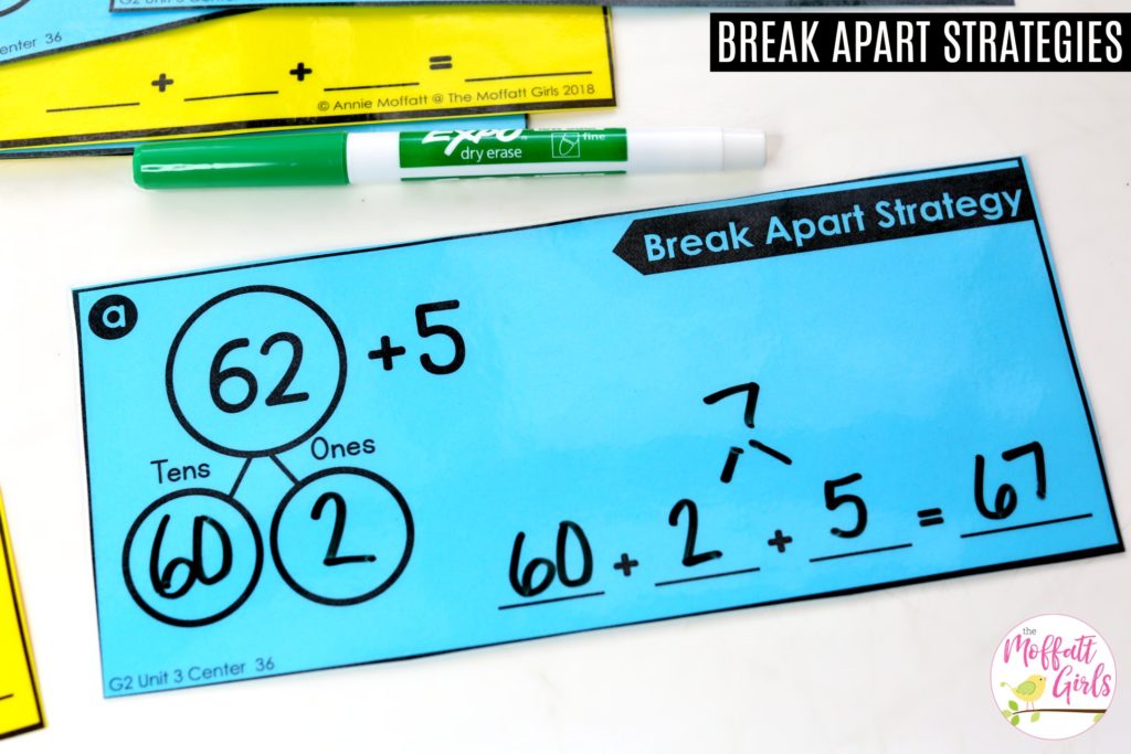 Addition Break Apart Math Strategy- Fun Math Games to build fact fluency in 2nd grade!