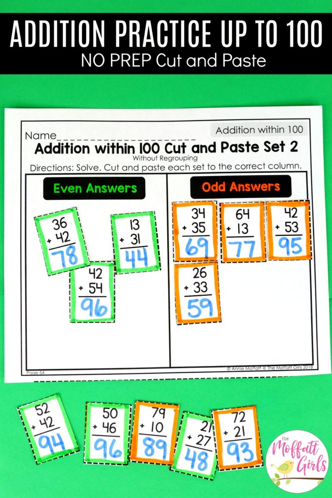 Even and Odd Addition- Build math fact fluency in 2nd grade with fun, hands-on activities!