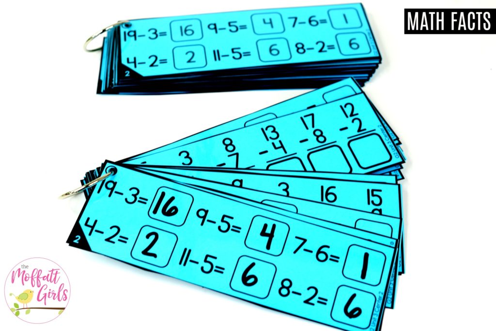Fact Fluency Math Strips- Laminate and use over and over again! Fun way to practice Subtraction up to 20 in Second Grade!