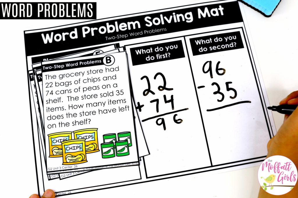 Two-Step Word Problems- fun ways to practice addition and subtraction in second grade!